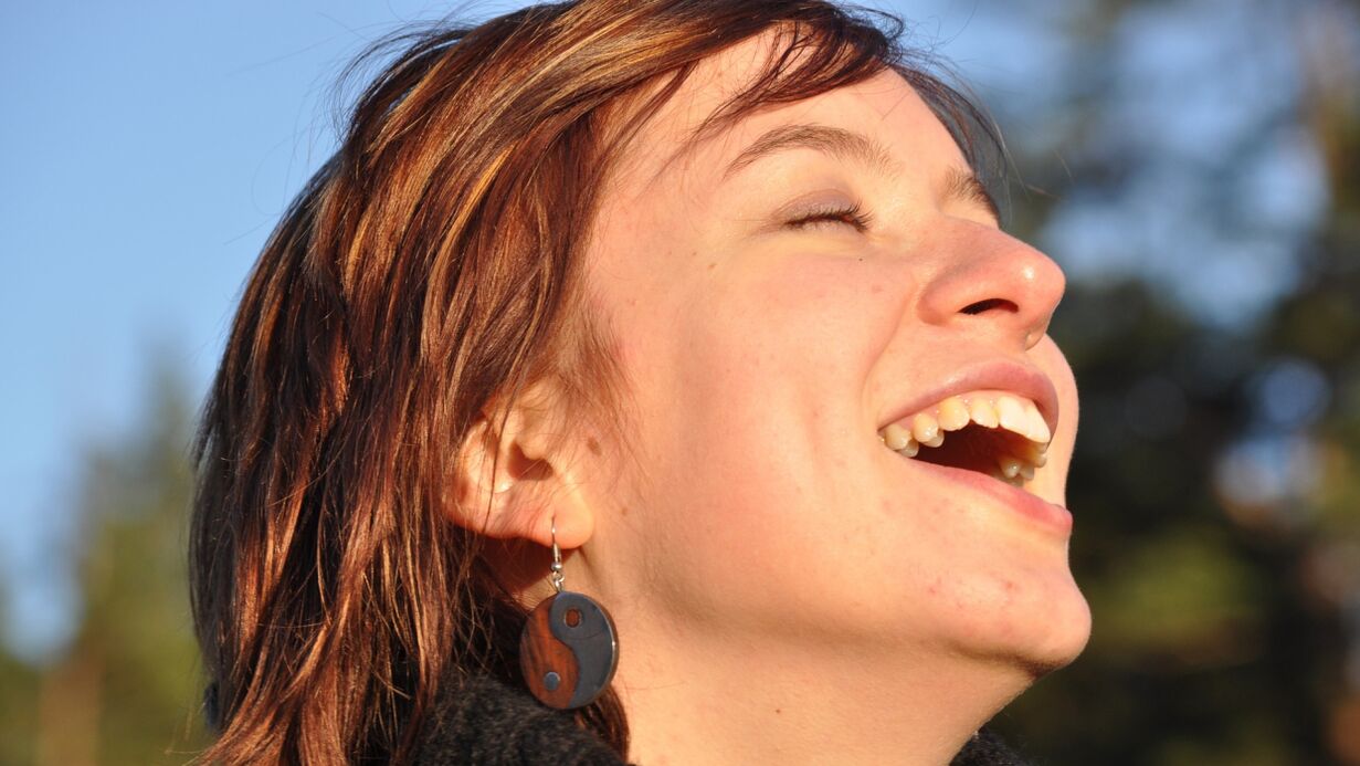 Expression wrinkles disappear when the emotion goes away.